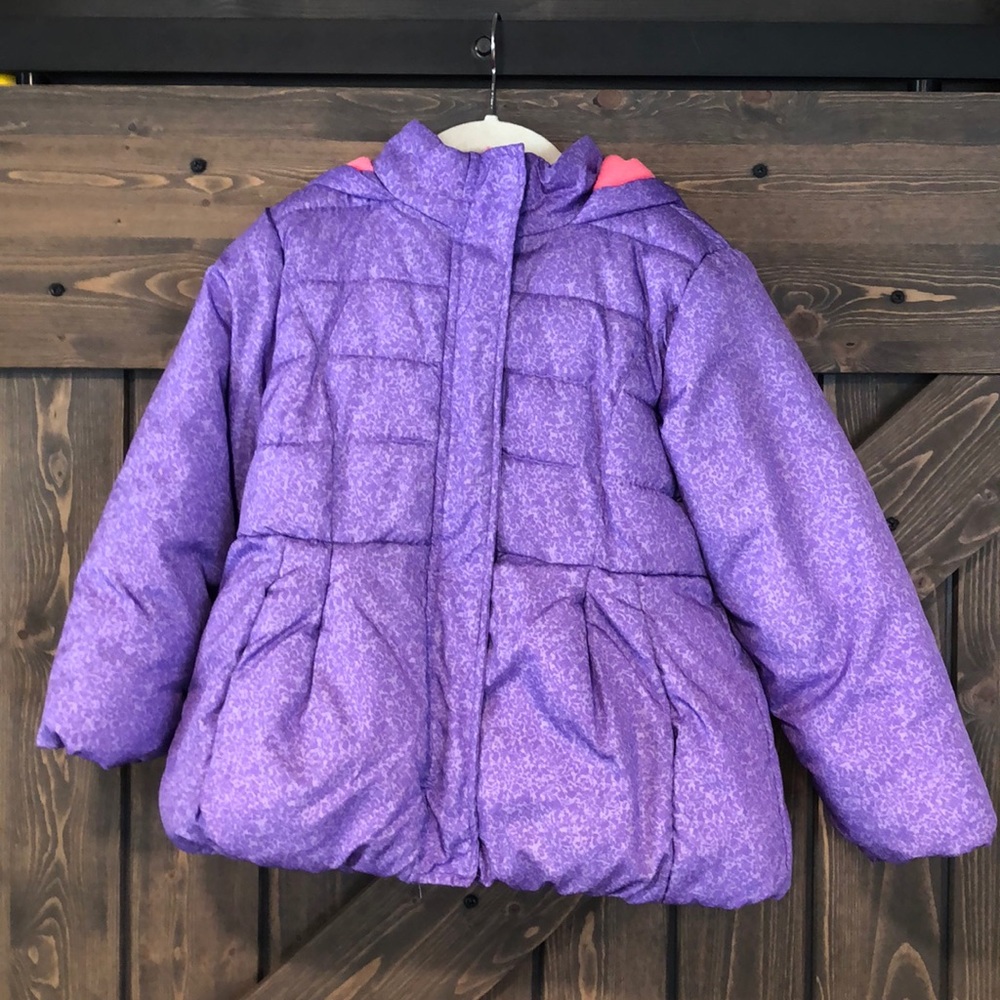 EUC Girls Puffer Jacket 5 Purple